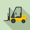 Port forklift icon, flat style