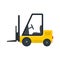 Port forklift icon, flat style