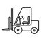 Port forklift icon, outline style