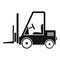Port forklift icon, simple style
