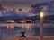 Port of Genova Voltri at sunset