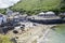 Port Issac beach on a hot sunny summers afternoon