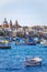 Port and Luzzu in Marsaxlokk, Malta