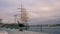 In port of LÃ¼beck-TravemÃ¼nde there is the historic ship Passat