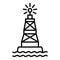 Port marine buoy icon, outline style