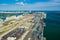 Port of Miami aerial drone photo cargo and cruise ships