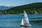 Port Moody Canada - May 28, 2017, Rocky Point Spray Park, sailboat sprt activities