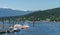 Port Moody Canada - May 28, 2017, Rocky Point Spray Park, sailboat sprt activities