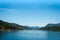 Port of Picton seen from ferry from Wellington to Picton via Marlborough Sounds, New Zealand