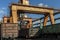 Port railway cargo handling freight yard