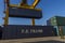 Port railway handling containerized cargo site