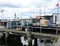 Port at the River Trave in the Old Town of Travemuende at the Baltic Sea, Schleswig - Holstein