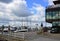 Port at the River Trave in the Old Town of Travemuende at the Baltic Sea in Schleswig - Holstein