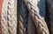 Port rope. Mooring rope. Rope for fastening ships