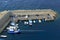 The port of Scilla with special boat for catching swordfish. Southern Italy