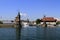 Port in the town on the Bodensee Konstanz