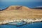 The port town of Caleta del Sebo seen from the neighbouring island of Lanzarote