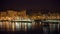 Port Vell at Barcelona in night. Spain