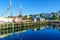 Port and waterfront buildings in the historic town Lunenburg