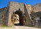 Porta all` Arco, one of city`s gateways, is the most famous Etruscan architectural monument in Volterra