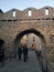 Porta Praetoria - roman ruins - and tourists