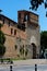 Porta San Giovanni city wall fortification tower San Gimignano, Siena, Tuscany, Italy