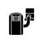 Portable air conditioner black glyph icon