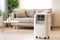 portable air conditioner or mobile air cooler in living room