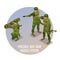 Portable Anti-Tank Missile System in action, Modern Army Soldiers illustration isometric icons on isolated background