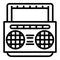 Portable boombox icon, outline style