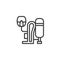 Portable breathing apparatus line icon