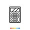 Portable calculator icon,Vector and Illustration