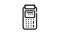 portable cash register black icon animation