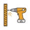 Portable electric screwdriver color icon