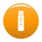 Portable flash drive icon vector orange