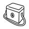 Portable fridge icon, vector illustration