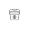 Portable fridge vector icon, Ice cooler simple solid icon isolated on white