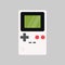 portable game player. Old portable console games. Retro games gadget of the 90s. portable classic console game pad flat design