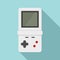 Portable gameboy icon, flat style