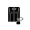 Portable home sauna black glyph icon