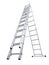 Portable ladder in a studio setting, isolated on white