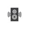 Portable music speaker vector icon