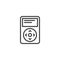 Portable musical player line icon