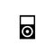 Portable musical player line icon.