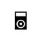 Portable musical player line icon.