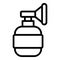 Portable oxygen mask icon outline vector. Nasal health
