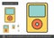 Portable player line icon.