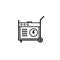 Portable power generator outline icon