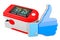 Portable Pulse Oximetry with like icon, 3D rendering