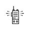 Portable Radio Line Icon. Radio Set Sign and Symbol.